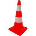 Produktbild: 1 Stück Leitkegel 50 cm orange-weiß Warnhut Leitkegel Abperrhut Verkehrshut Pylon Absperrhüttchen Verkehrsleitkegel Kegel rot-weiss Warnkegel 500 mm Absperrpylon Verkehrshütchen