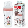 Produktbild: NUK Perfect Match Babyflasche | Ab 3 Monate | Passt sich dem Baby an | Temperature Control | Anti-Colic | 260 ml | BPA-frei | Silikontrinksauger, Medium | Disneys Micky Maus [rot]