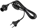 Produktbild: ChiliTec E14 Lampenfassung mit Schalter Fassung mit 3,4m Kabel Schnurschalter Lampenaufhängung Montagering für Lampenschirm Papier Leuchten Stern Lampen Schwarz