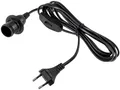 Produktbild: Lampenkabel mit Schalter & Fassung 3,4m E14 schwarz DIY Netzkabel Leuchten Lampe