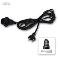 Produktbild: Kabel mit Fassung E14 Lampenfassung + Schalter 3,5m Netzkabel Euro-Stecker BLACK