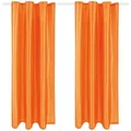 Produktbild: Arsvita 2er Pack Gardine Blickdicht Alessia mit Universalband 140x145cm orange