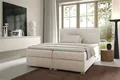 Produktbild: Boxspringbett Schlafzimmerbett CAPRICE 200x200cm Stoff Beige inkl. Ambiente-LED