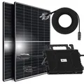 Produktbild: SUNNIVA® 850W Balkonkraftwerk 800W komplett Steckdose - Astro-Energy 800W Micro Wechselrichter - PV Solaranlage Komplettset - 2x 425W (850W) Solarmodule - inkl. 5m Kabel - Bluetooth, WIFI