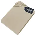 Produktbild: SCHÖNER WOHNEN Spannbettlaken 140x200cm Beige bis 160x200cm - Luxus Spannbetttuch aus Jersey-Baumwolle Öko-Tex Zertifiziert - für Matratzen bis 30 cm & Boxspringbett – Bettlaken für Queen