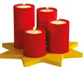 Produktbild: Richard Glaesser Adventskranz Stern mit 4 Stumpenkerzen für Teelicht, Handwerkskunst aus dem Erzgebirge