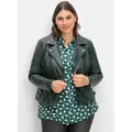 Produktbild: Lederjacke SHEEGO, Damen, Gr. 48, grün (tiefgrün), 100% Lammnappaleder, unifarben, Jacken