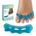Produktbild: Silikon Zehentrenner Hallux valgus Zehenspreizer Damen Herren 8 Stück Blau