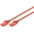 Produktbild: DIGITUS Patchkabel Cat6  U/UTP 2xRJ45  2.0m rot  LSZH