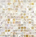 Produktbild: Perlmutt Mosaik Muschelmosaik weiss beige hell Duschwand Dusche MOS150-SM203