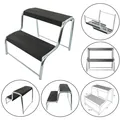 Produktbild: Doppeltrittstufe 2 Stufen Trittstufe Stahl Doppeltritt Wohnwagen Camping Tritt