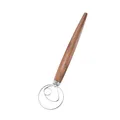 Produktbild: GEFU Dänischer Schneebesen NEDO | Rührbesen für schwere Teige mit Edelstahlschlaufen & Walnussholzgriff, für Brot, Pasta, Pfannkuchen | Ergonomisch