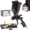 Produktbild: Auarita HVLP-Technologie Spritzpistole Lion 1 Black 1,4mm Düse Langlebig 600 ml Fassungsvermögen zum Lackieren DREI Einstellmodi Sehr effizient Gut für schwere Materialien