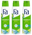 Produktbild: ✅ Fa Deospray Caribbean Wave Lemon Deodorant mit dem Duft von Zitrone 3x 150ml ✅