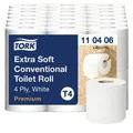 Produktbild: Tork Toilettenpapier Premium, 110406, T4, 4-lagig, Tissue, 150 Blatt, 42 Rollen
