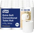 Produktbild: TORK Toilettenpapier T4-System Kleinrollen Toilettenpapier 4-lag T4 110406 Anzahl der Lagen: 4 lagig 42St.