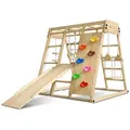 Produktbild: Juskys Klettergerüst, Natur, Holz, 119x124 cm, unisex, Spielzeug, Holzspielzeug