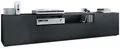 Produktbild: Vladon Lowboard Mogan (TV-Kommode, mit 2 Türen, 1 Klappe und 1 offenes Fach), Schwarz matt/ Schwarz matt (181 x 39 x 35 cm)