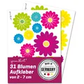 Produktbild: Aufkleber-Set bunte Blumen I Gerbera I DIN A5 I UV-Schutzlaminiert I kfz_687