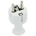 Produktbild: Abisolierter Stecker, gerade Uni-SCHUKO, 2p+Z Schuko, 16A, 250V; WT-40 WEISS - Weiß