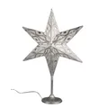 Produktbild: Deko Lampe, Leuchte Stern CAPRI auf Fuß H. 65cm silber Metall Formano W25