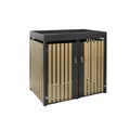 Produktbild: Westmann Mülltonnenbox, 480 l, Holzoptik/Anthrazit - grau