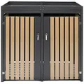 Produktbild: Mülltonnenbox, Anthrazit, Natur, Metall, 84x125x134 cm, Aufbewahrung & Schutzhüllen