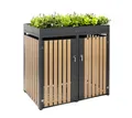 Produktbild: Westmann Mülltonnenbox Planta 2x240 L Metall mit Pflanzdach Anthrazit