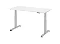 Produktbild: Stehschreibtisch, elektrisch höhenverstellbar, gerade, BxT 1600 x 800 mm, weiß kaiserkraft