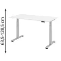 Produktbild: Hammerbacher Schreibtisch XDSM 16, weiß / silber, elektrisch verstellbar, 160 x 63,5-128,5 x 80cm