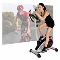 Produktbild: Christopeit Heimtrainer AL 1 Fahrrad Ergometer, leiser Hometrainer, 8-Stufig, bis 150kg, 9kg Magnet-Bremssystem, LCD-Display, Transportrollen, silber