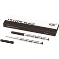Produktbild: 2x Montblanc Ballpoint/Kugelschreiber Mine M Mystery Black/Schwarz Refill/Ersatz