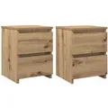 Produktbild: vidaXL Nachttische 2 Stk, Artisan-Eiche 30x30x40 cm Holzwerkstoff 855849