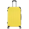 Produktbild: Flexot® Flex-2045 Koffer (16 Farben zur Auswahl) Zwillingsrollen Reisekoffer Trolley Hartschale (XL, Hell-Gelb)