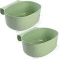 Produktbild: Penelife 2x Wickeltisch Organizer zum Anhängen - Auffangschale für Küchenabfälle zum Einhängen - Waschschüssel Baby für Wickeltisch - Abfallschale Abfalleimer Schubladen Abfallbehälter grün