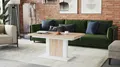 Produktbild: Design Couchtisch Tisch Orion stufenlos höhenverstellbar ausziehbar 120 bis 180cm Esstisch