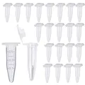 Produktbild: HUAZIZ 300 Stück Mikro Zentrifugenröhrchen, Reaktionsgefäße Stoffkapseln 0,5ml Transparent, Kunststoff Zentrifuge Reagenzgläser Reaktionsgefäß Probe Lagerung Vial mit Snap Cap, Konischer Boden