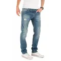 Produktbild: WOTEGA Slim-fit-Jeans Jeans Pete destroyed Herren Jeans mit Stretchanteil blau 32