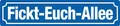 Produktbild: FICKT-EUCH-ALLEE Straßenschild Magnet aus Blech 16x3,5 cm STR-M 23