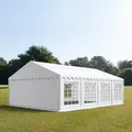 Produktbild: 6x8m PVC Partyzelt Bierzelt Zelt Gartenzelt Festzelt Pavillon weiß NEU