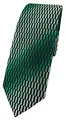 Produktbild: TigerTie schmale Designer Krawatte in grün dunkelgrün schwarz silber gemustert