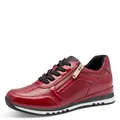 Produktbild: Marco Tozzi Damen Sneaker flach mit Reißverschluss Vegan, Rot (Dk.Red Pat.), 42 EU