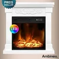 Produktbild: Ambiness Elektrokamin Fiona | 2 Heizstufen | 900W & 1800W | LED - 3D Flammeneffekt mit Farbwechsel | inkl. Fernbedienung Timer & Thermostat | Über...