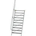 Produktbild: Günzburger Steigtechnik - Treppe 60° Stufenbreite 1.000 Mm 10 Stufen Aluminium Geriffelt - 600330