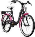 Produktbild: Bergsteiger Atlantis 20 Zoll Kinderfahrrad, geeignet für 6, 7, 8, 9 Jahre, StVZO, Shimano 6 Gang-Schaltung, Mädchen-Fahrrad mit Dynamo-Licht