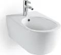 Produktbild: Wand-Hänge-Bidet CH2019V - Badkeramik - Weiß - Zubehör wählbar, Siphon:Ohne Siphon, Ablaufgarnitur - Pop-up:Mit Ablaufgarnitur, Armatur:Ohne Armatur