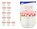Produktbild: MamboCat Einmachglas 12er Set Sturzglas 125 ml To 66 rot karierter Deckel, Glas