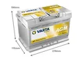 Produktbild: VARTA Starterbatterie DYNAMIC AGM 12 V, 70 Ah, 760 A 570901076K262 12V 70Ah 760A für VW PEUGEOT LAND ROVER LAMBORGHINI AUDI TOYOTA GAC DAF MERCEDES-BE