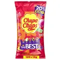 Produktbild: Chupa Chups The Best of Lollipop, Beutel enthält 120 Lollis in 5 Geschmacksrichtungen Cola, Erdbeere, Kirsch, Apfel, geeignet für Geburtstag