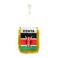 Produktbild: AZ FLAG - Wimpel Kenia - 15x10 cm - Kenianische Mini Flagge 10 x 15 Cm - Auto Pennant Spezielle Auto